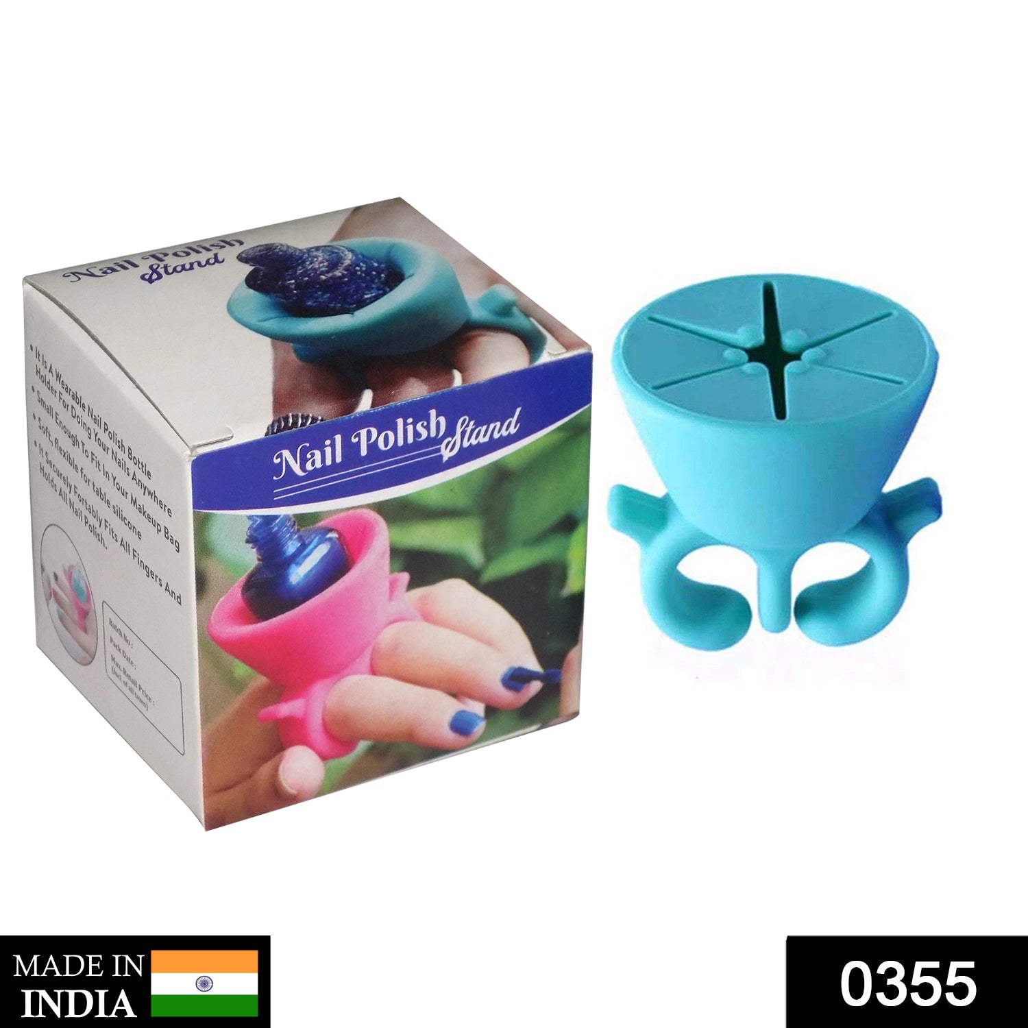 Nail polish holder stand with ring for fingernail painting Nail polish holder stand with ring for fingernail painting